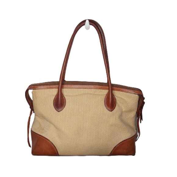 Dooney & Bourke Brown Tweed with Leather Accent Purse - Picture 2 of 12